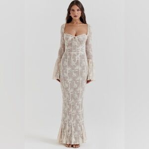 House of CB Delilah Cream Lace Dress